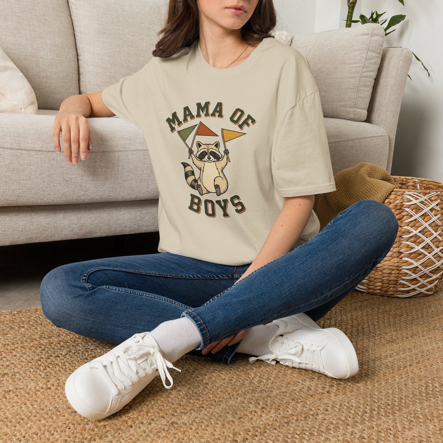Mama of Boys Raccoon T-shirt