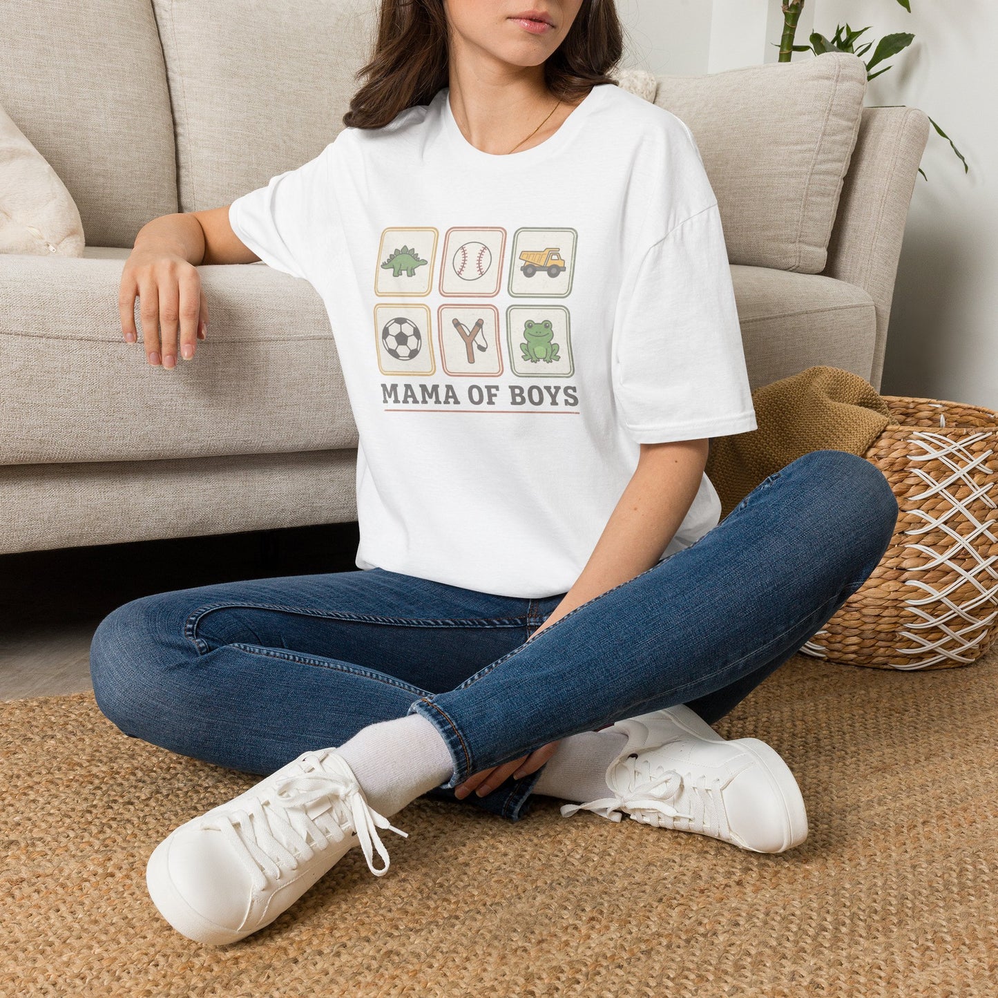 Mama of Boys Stamps T-shirt