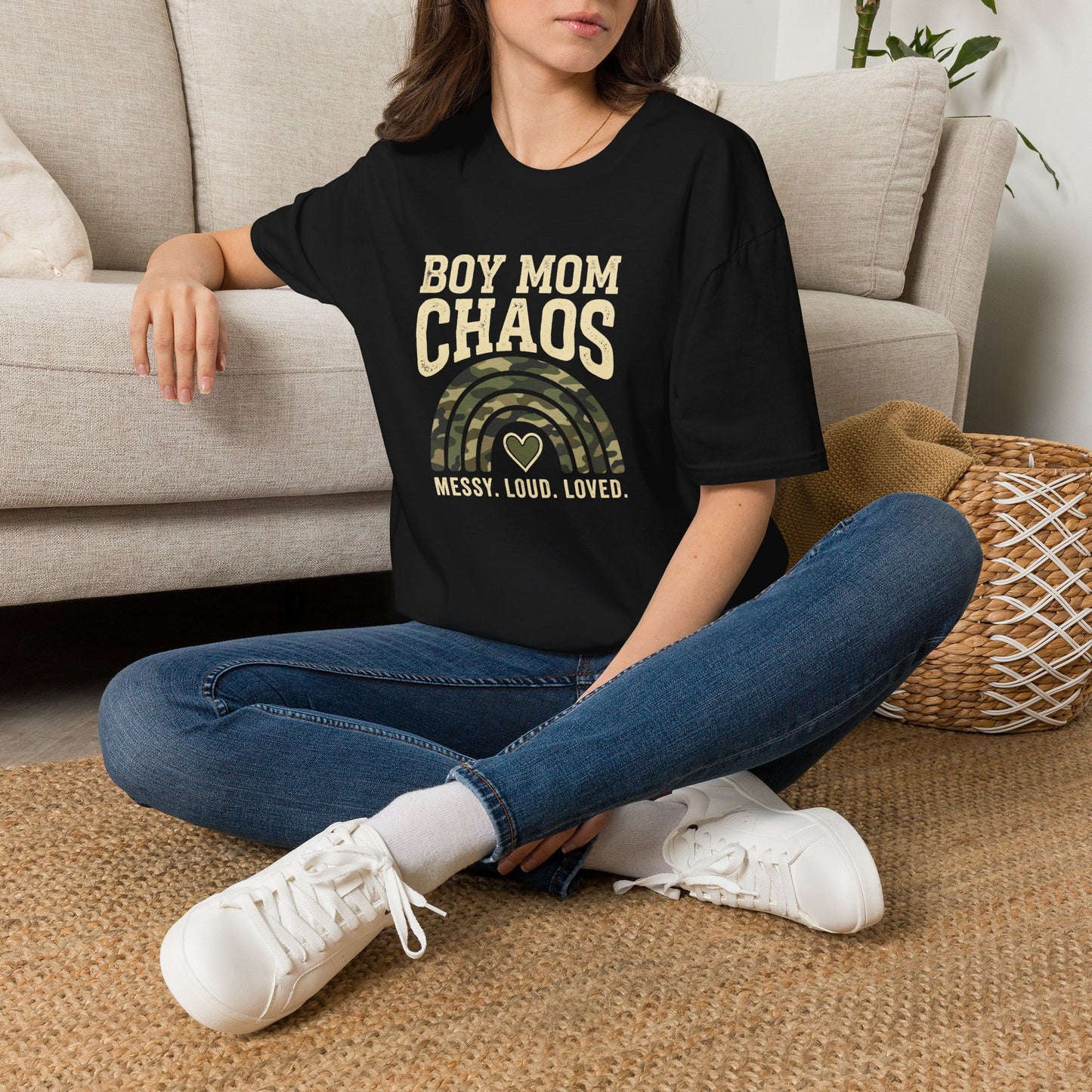 Boy Mom Chaos Camouflage T-shirt