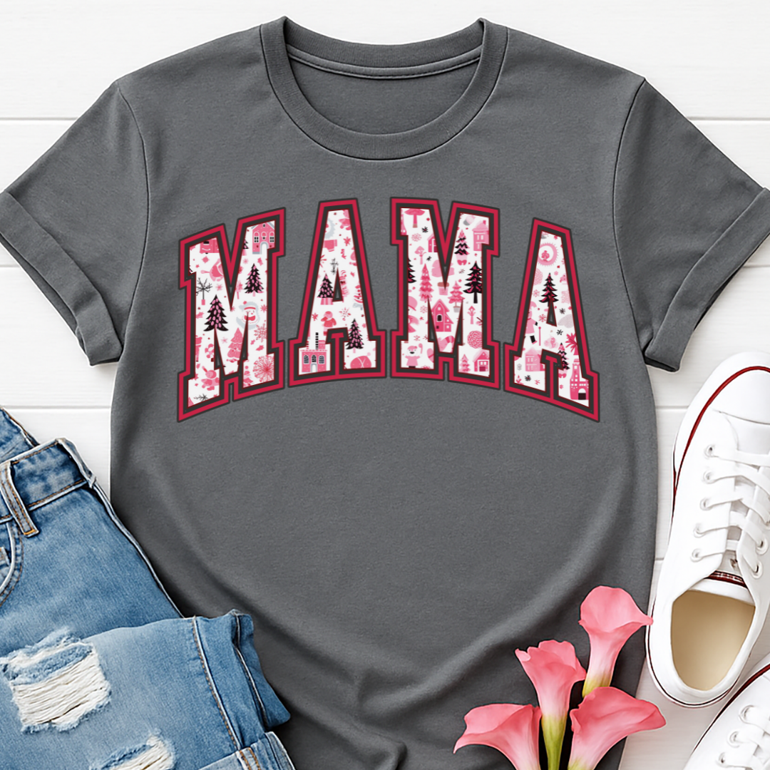 Mama Pink Christmas T-shirt