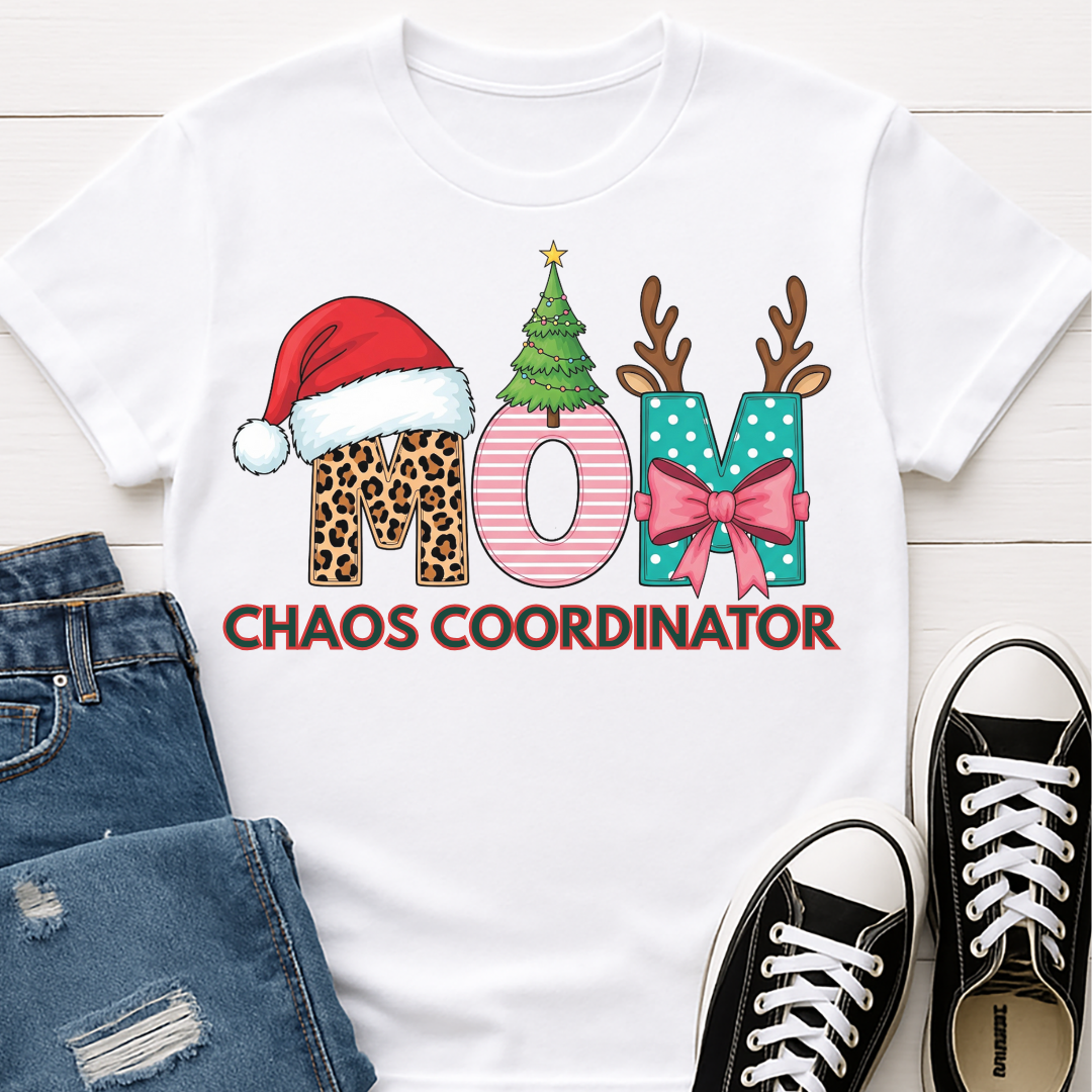 Mom Chaos Coordinator Christmas T-shirt