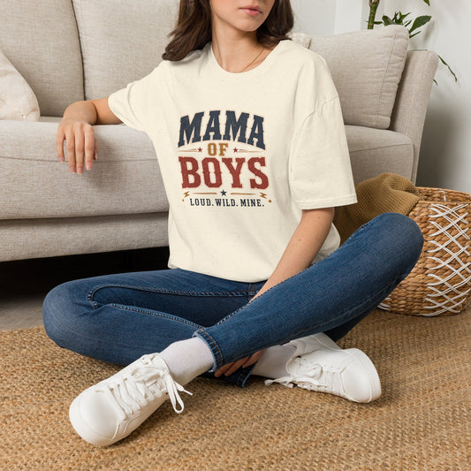 Mama of Boys Loud Wild Mine Western  T-shirt