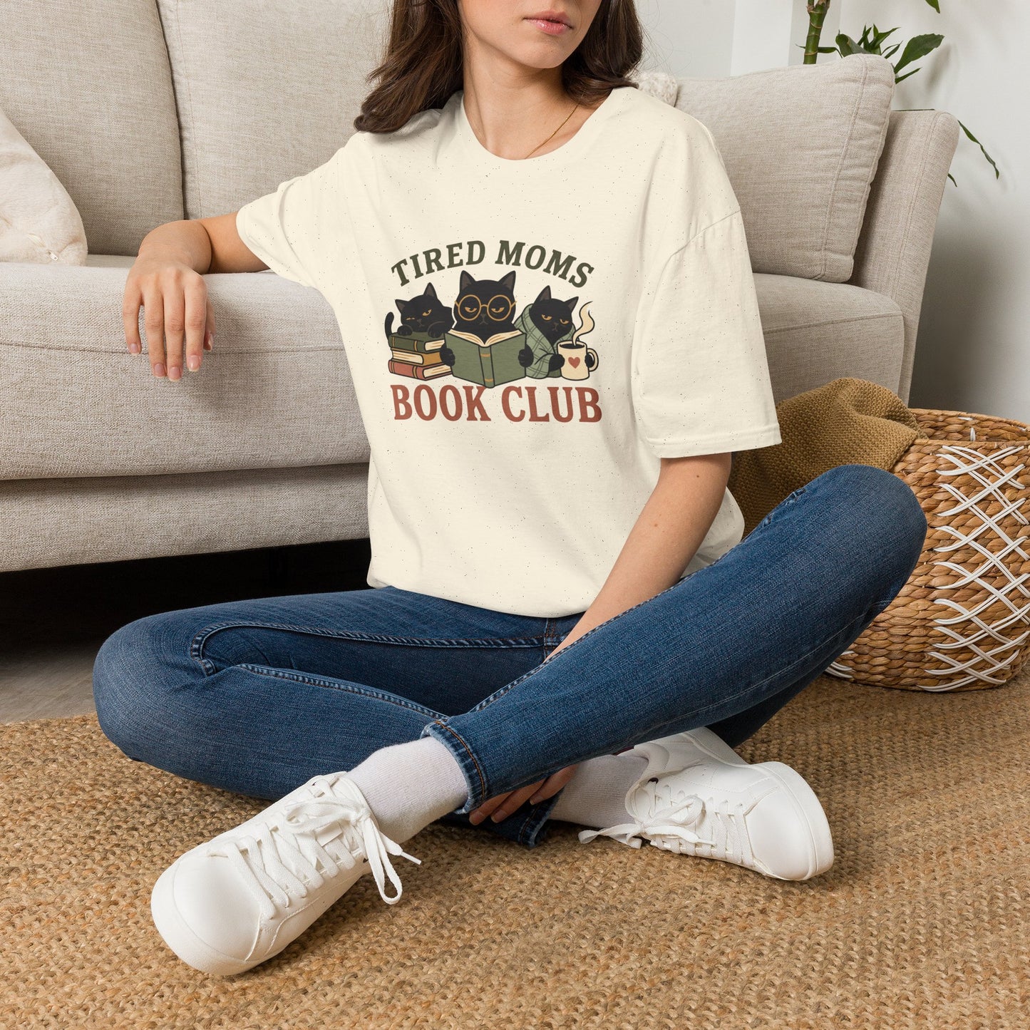 Black Cats Tee - Tired Moms Book Club T‑Shirt