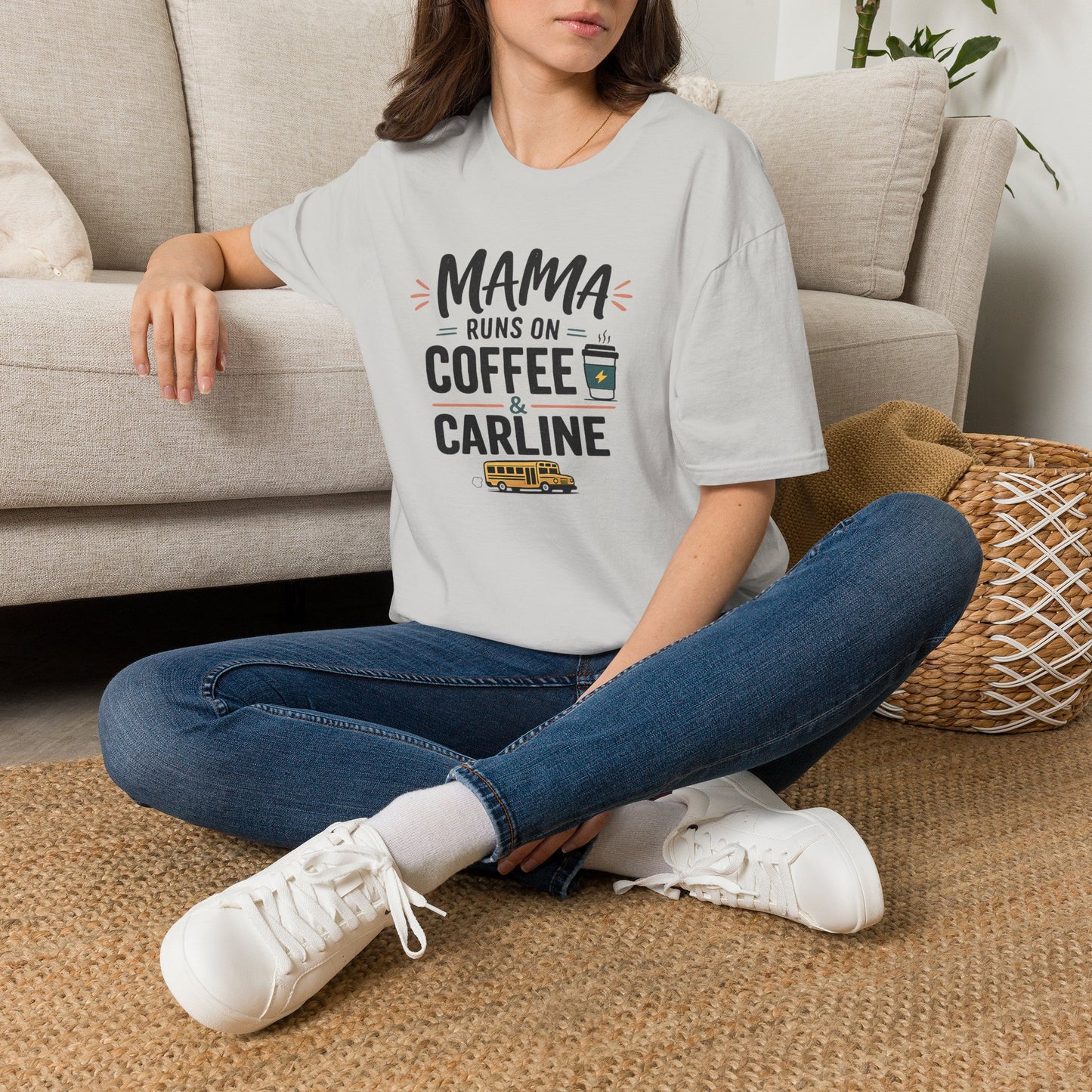 Mama Runs on Coffee & Carline T-shirt
