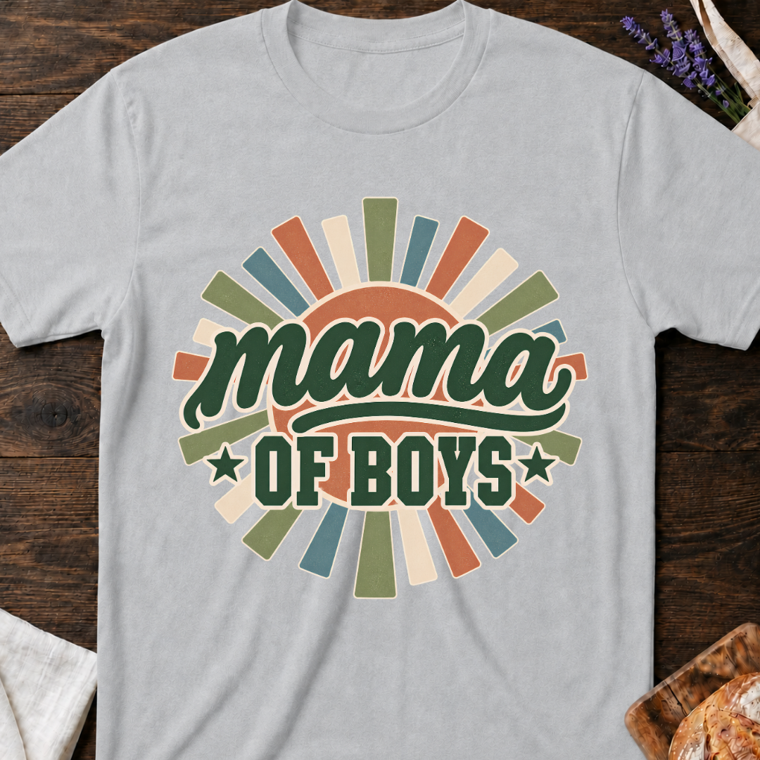 Mama of Boys Retro T-Shirt