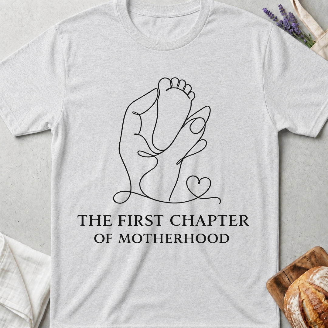The First Chapter Shirt of Motherhood – Minimal New Mom Tee