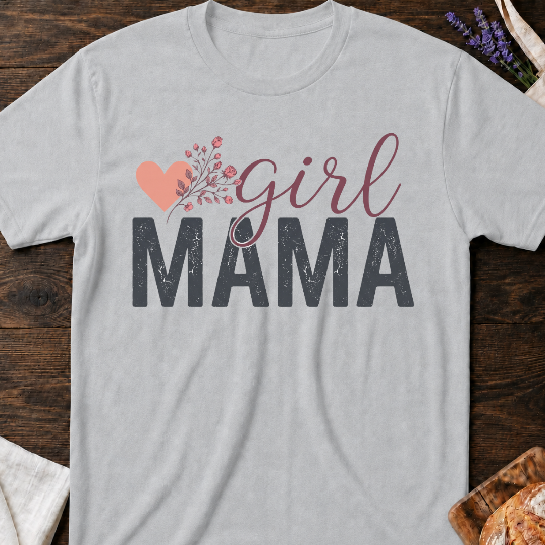 Floral Girl Mama T-shirt