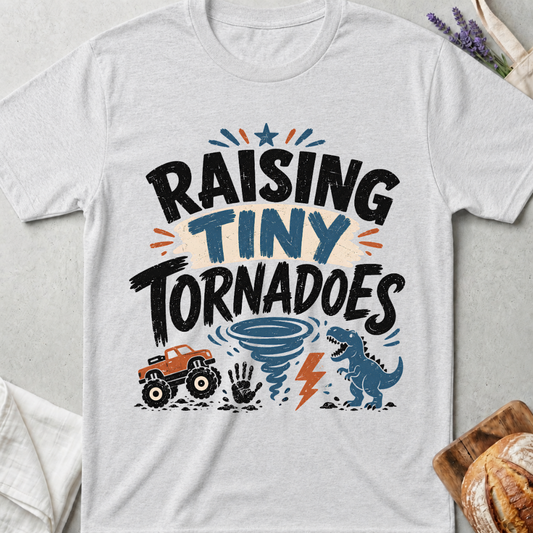 Raising Tiny Tornadoes Shirt - Funny Boy Mom Tee