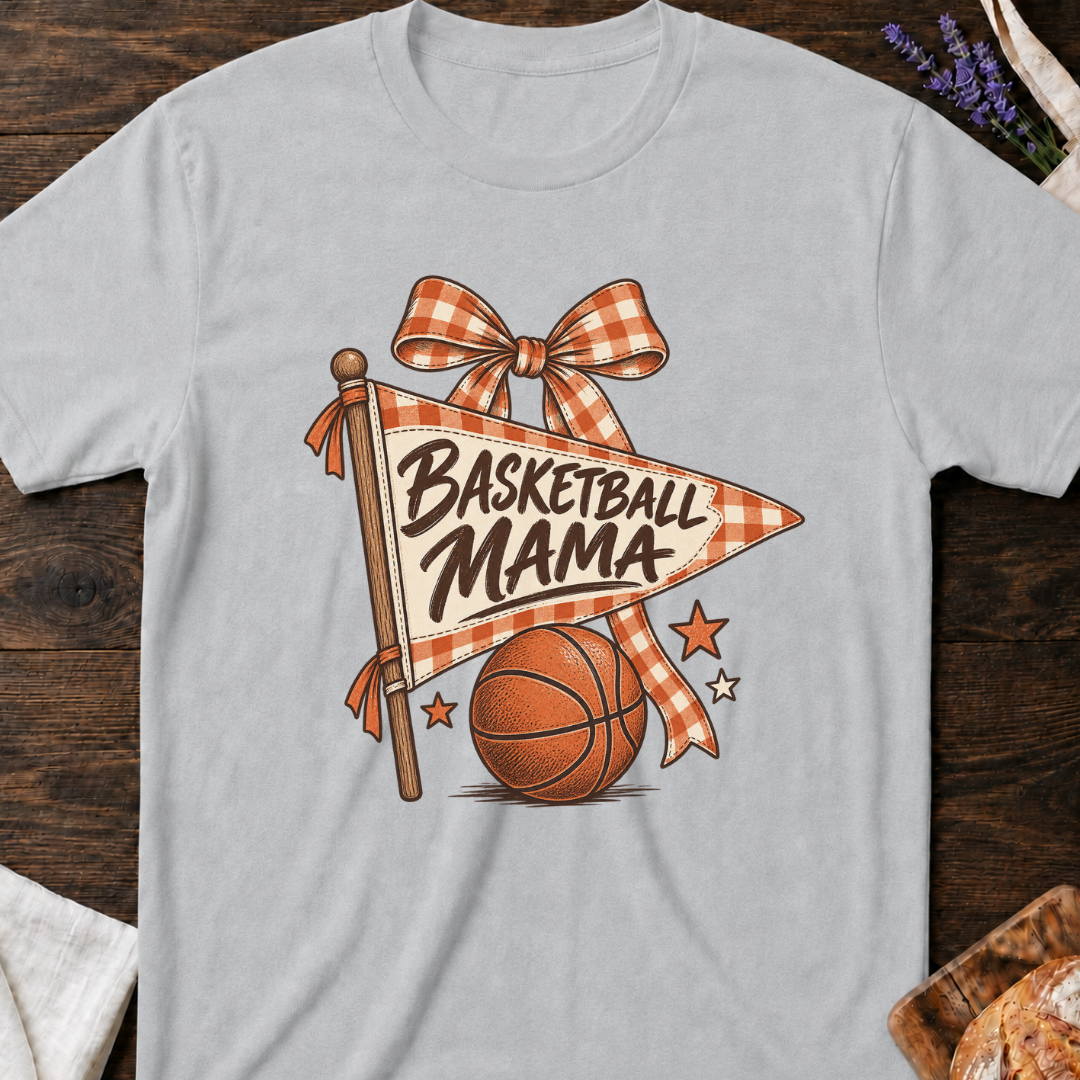 Basketball Mama Plaid T-Shirt