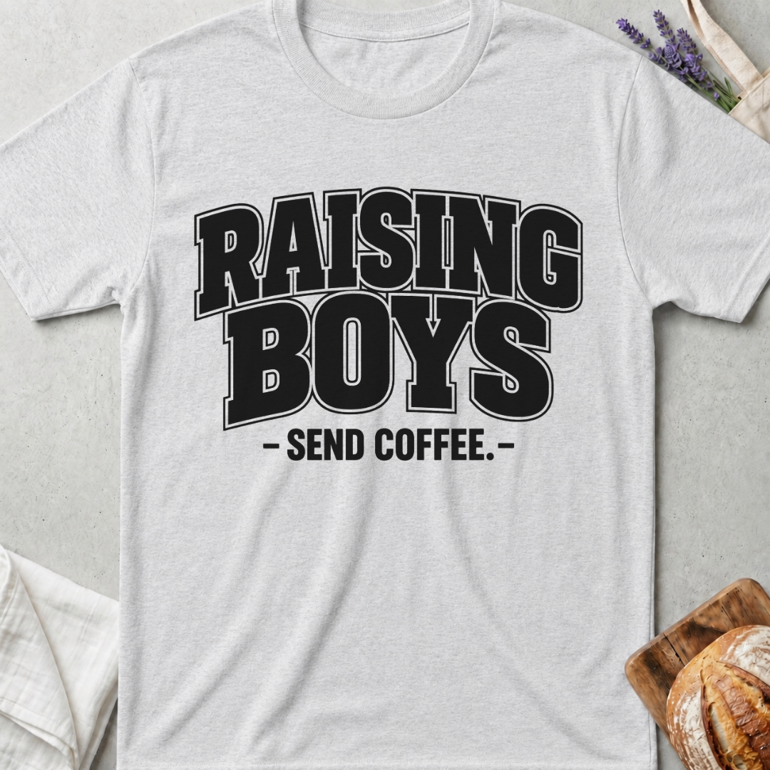 Raising Boys Send Coffee T-Shirt