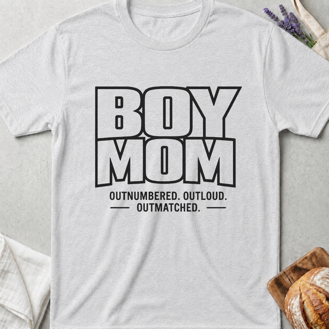 Boy Mom Shirt | Outnumbered Outloud Outmatched