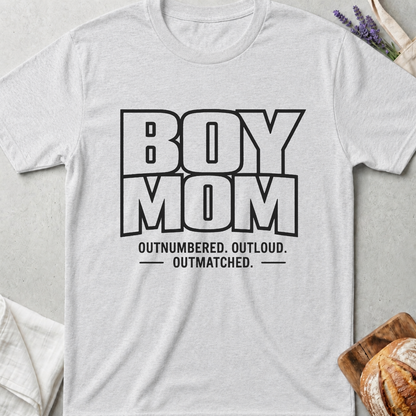 Boy Mom Shirt | Outnumbered Outloud Outmatched