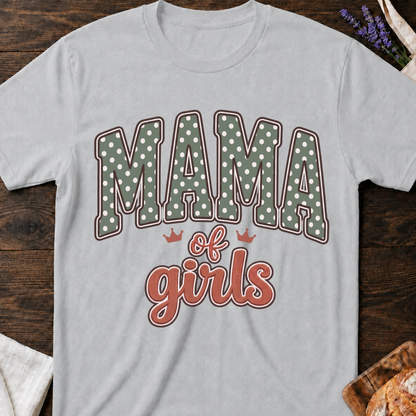 Mama of Girls T-Shirt - Playful Polka Dot Mom Tee