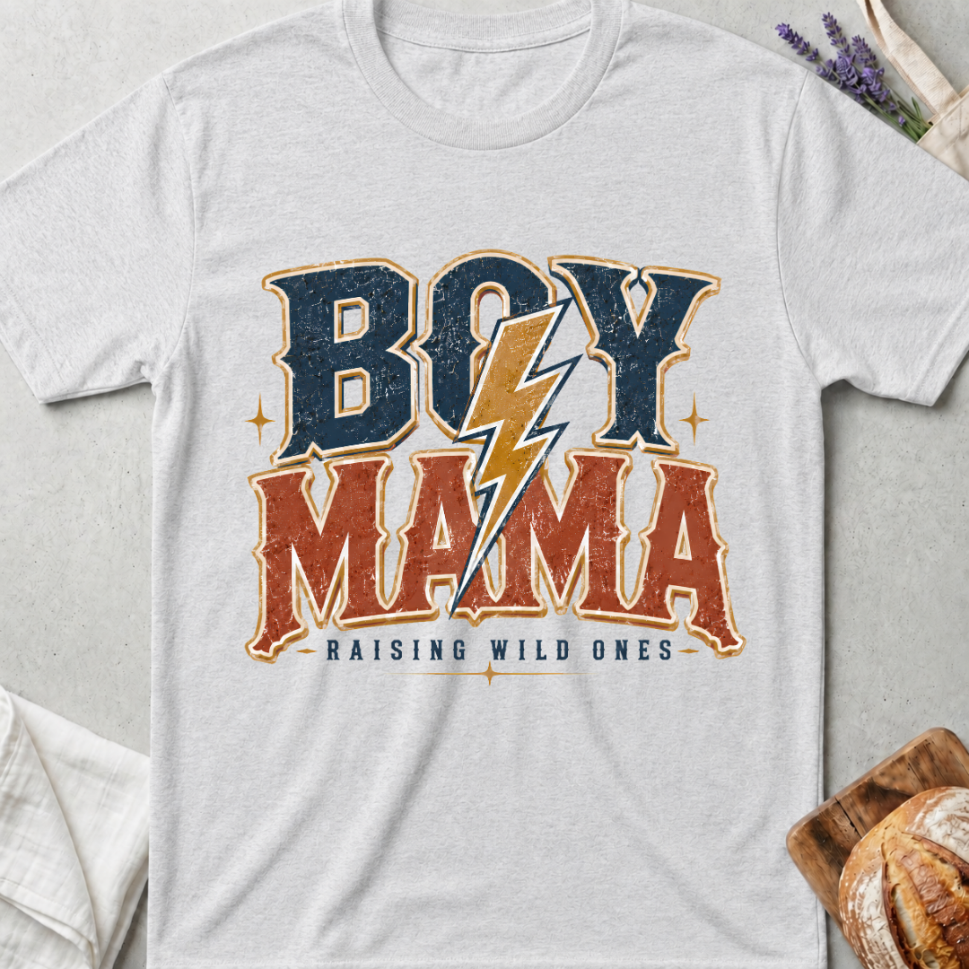Boy Mama Raising Wild Ones T-shirt | Western Boy Mom Tee