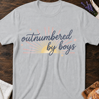 Outnumbered by Boys T-shirt | Funny Boy Mom Tee