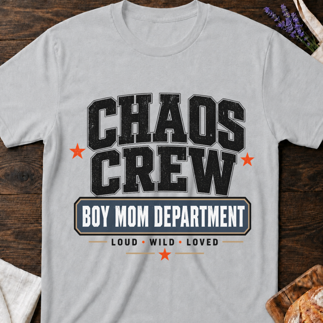 Boy Mom Department T-shirt | Chaos Crew Shirt