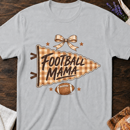 Football Mama Plaid Game Day T-Shirt