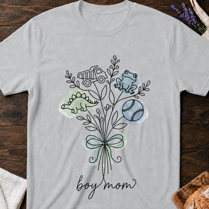 Boy Mom Wildflowers T-shirt | Flower Graphic Tee