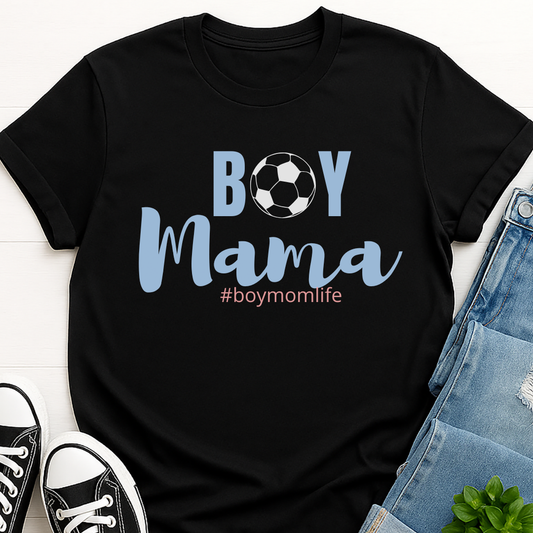 Boy Mama Soccer T-shirt