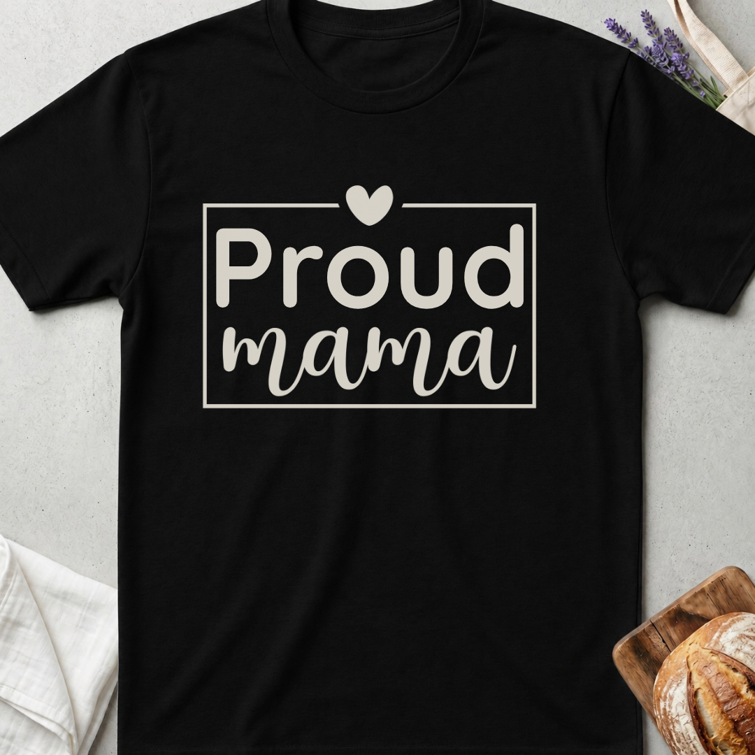 Proud Mama Tee – Minimalist Mom Life Shirt 🤍