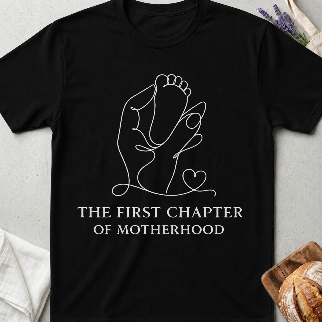 The First Chapter Shirt of Motherhood – Minimal New Mom Tee