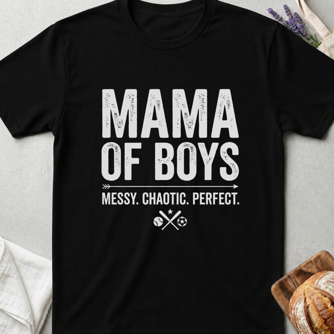 Mama of Boys Messy Shirt | Messy Chaotic Perfect Motherhood Tee