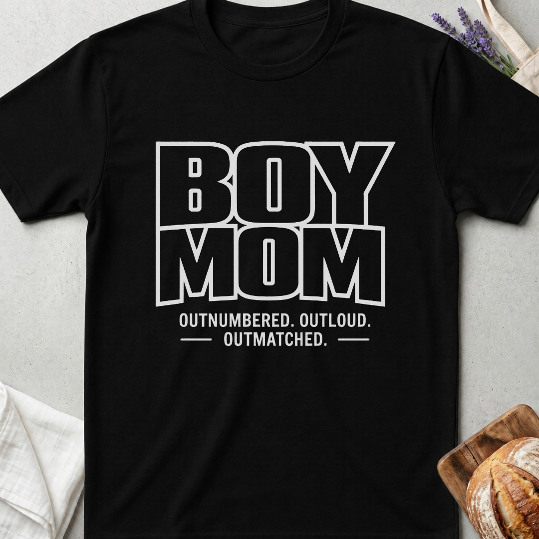 Boy Mom Shirt | Outnumbered Outloud Outmatched