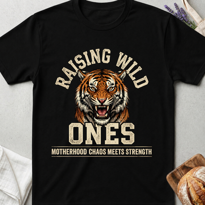 Raising Wild Ones T-Shirt | Motherhood Chaos Meets Strength