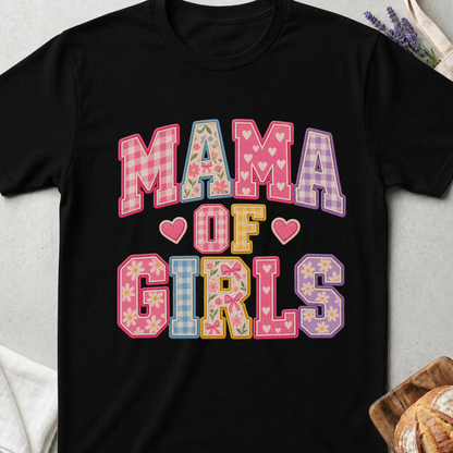 Mama of Girls T-Shirt — Cute Floral Retro Mom Tee