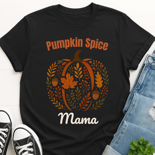 Pumpkin Spice Mama - Fall Floral Pumpkin T-shirt