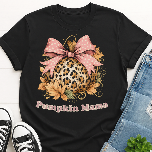 Pumpkin Mama Leopard Fall T-shirt