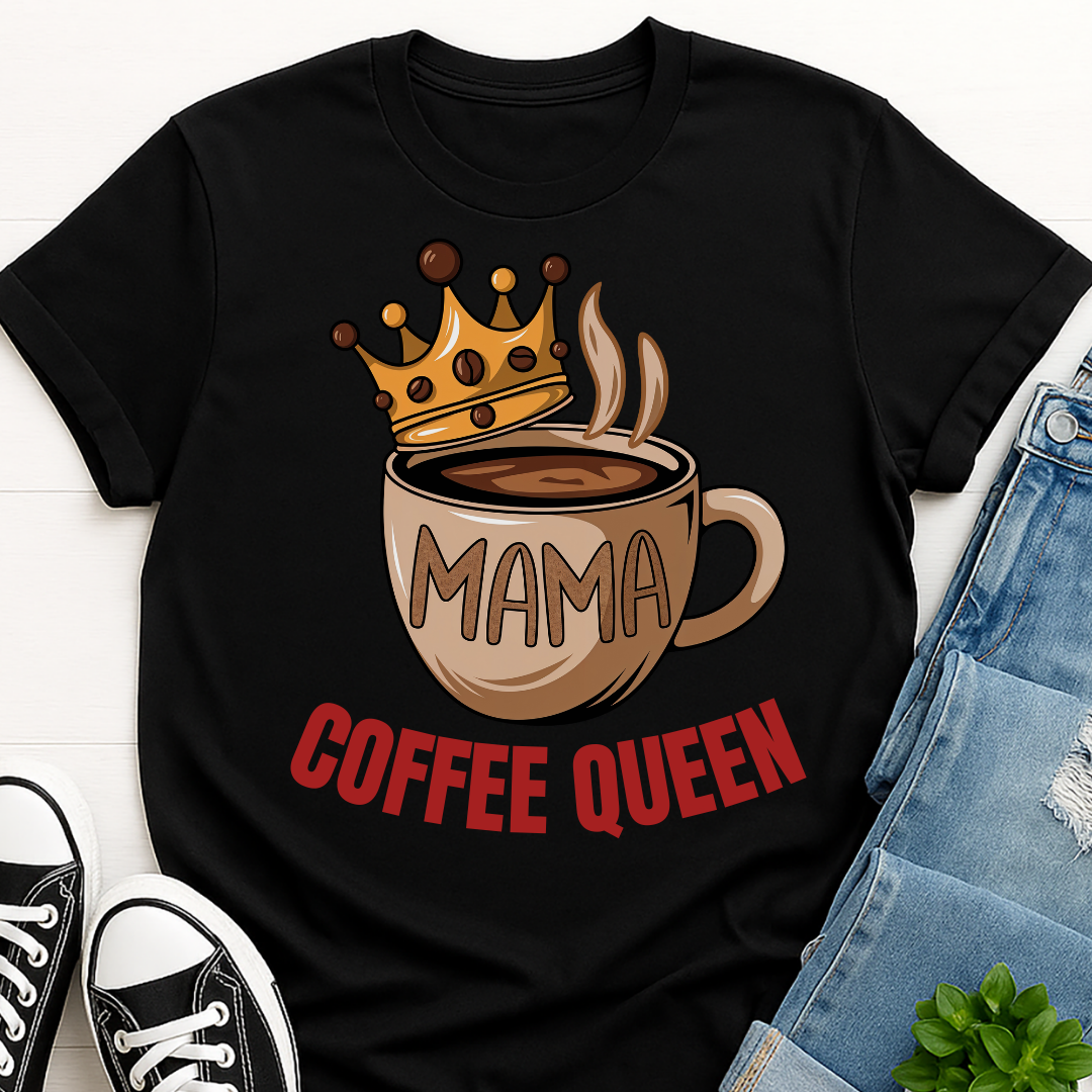 Mama Coffee Queen Christmas T-shirt