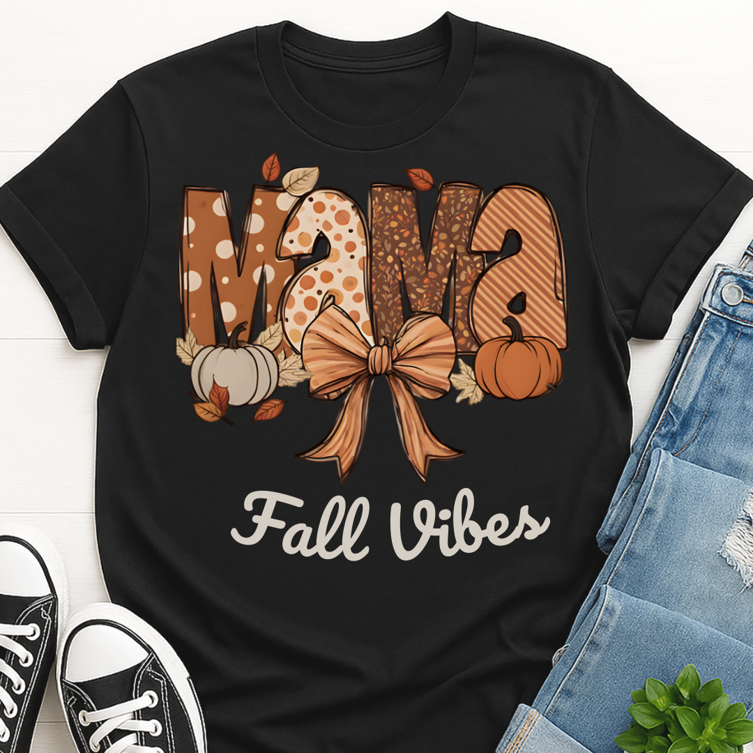 Mama Fall Vibes - Cozy Fall Mama T-shirt