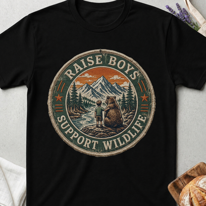 Wildlife Boy Mom T-Shirt