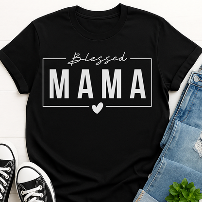 Blessed Mama T-shirt - Faith Inspired Mom Life Tee