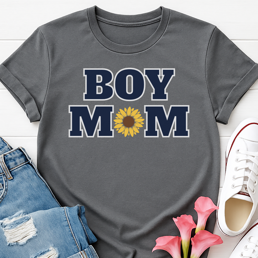 Boy Mom Sunflower T-shirt - Mom Life Tee