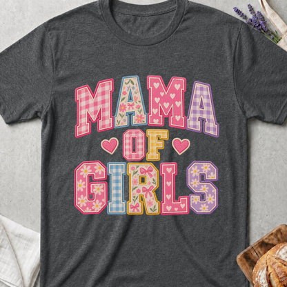 Mama of Girls T-Shirt — Cute Floral Retro Mom Tee