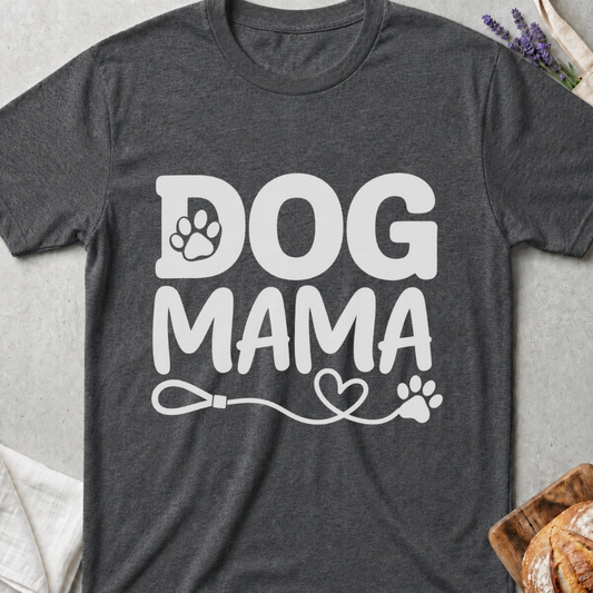 Cute Dog Mama Paws Print Graphic T-Shirt