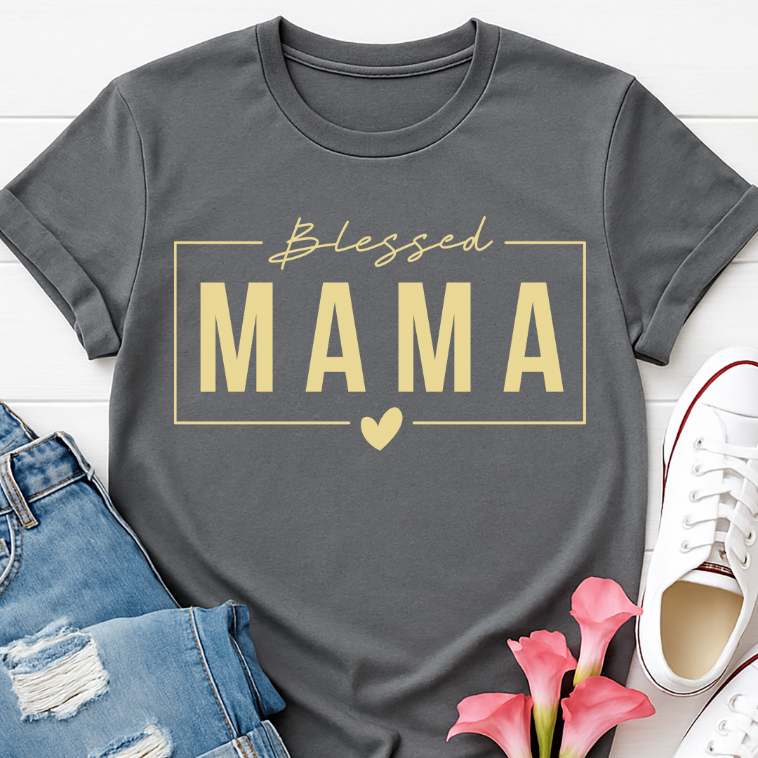 Blessed Mama T-shirt - Faith Inspired Mom Life Tee