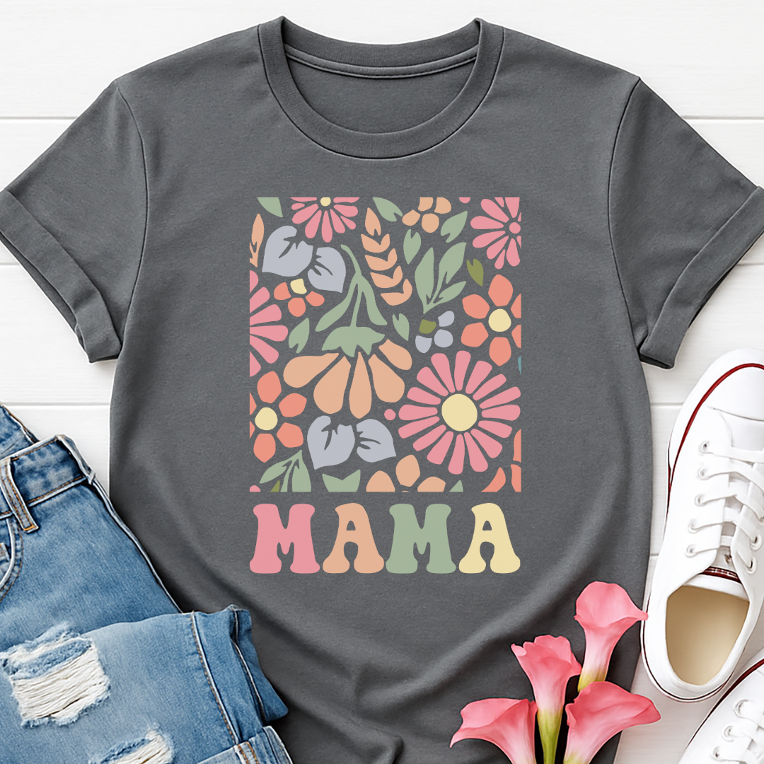 Retro Floral Mama T-shirt
