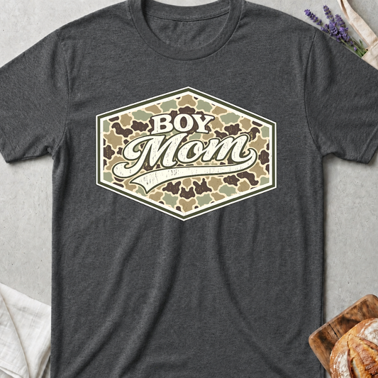 Boy Mom T-Shirt - Camo Graphic Tee