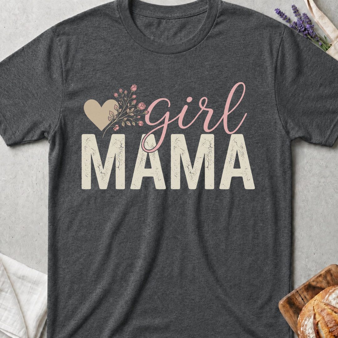 Floral Girl Mama T-shirt