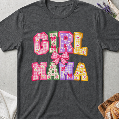 Mama of Girls T-Shirt — Cute Floral Retro Mom Shirt