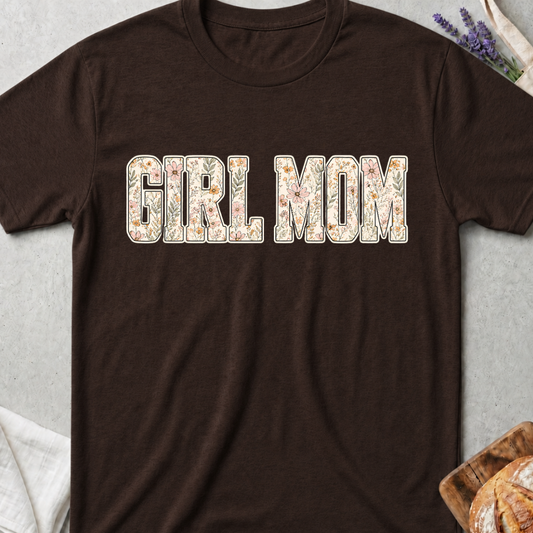 Girl Mom T-shirt - Floral Graphic Tee