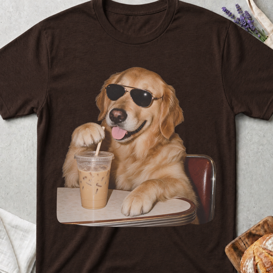 Golden Retriever Iced Coffee T-Shirt