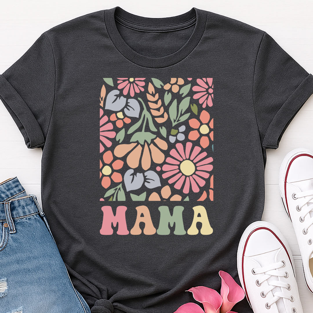 Retro Floral Mama T-shirt