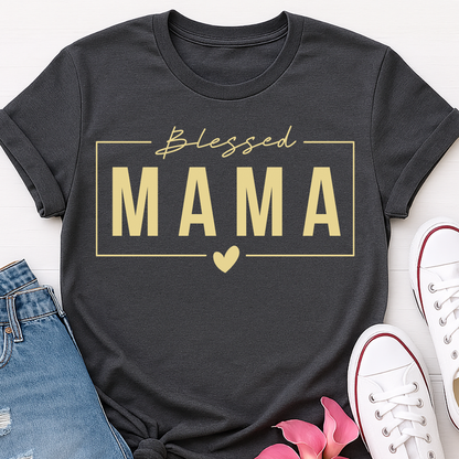 Blessed Mama T-shirt - Faith Inspired Mom Life Tee