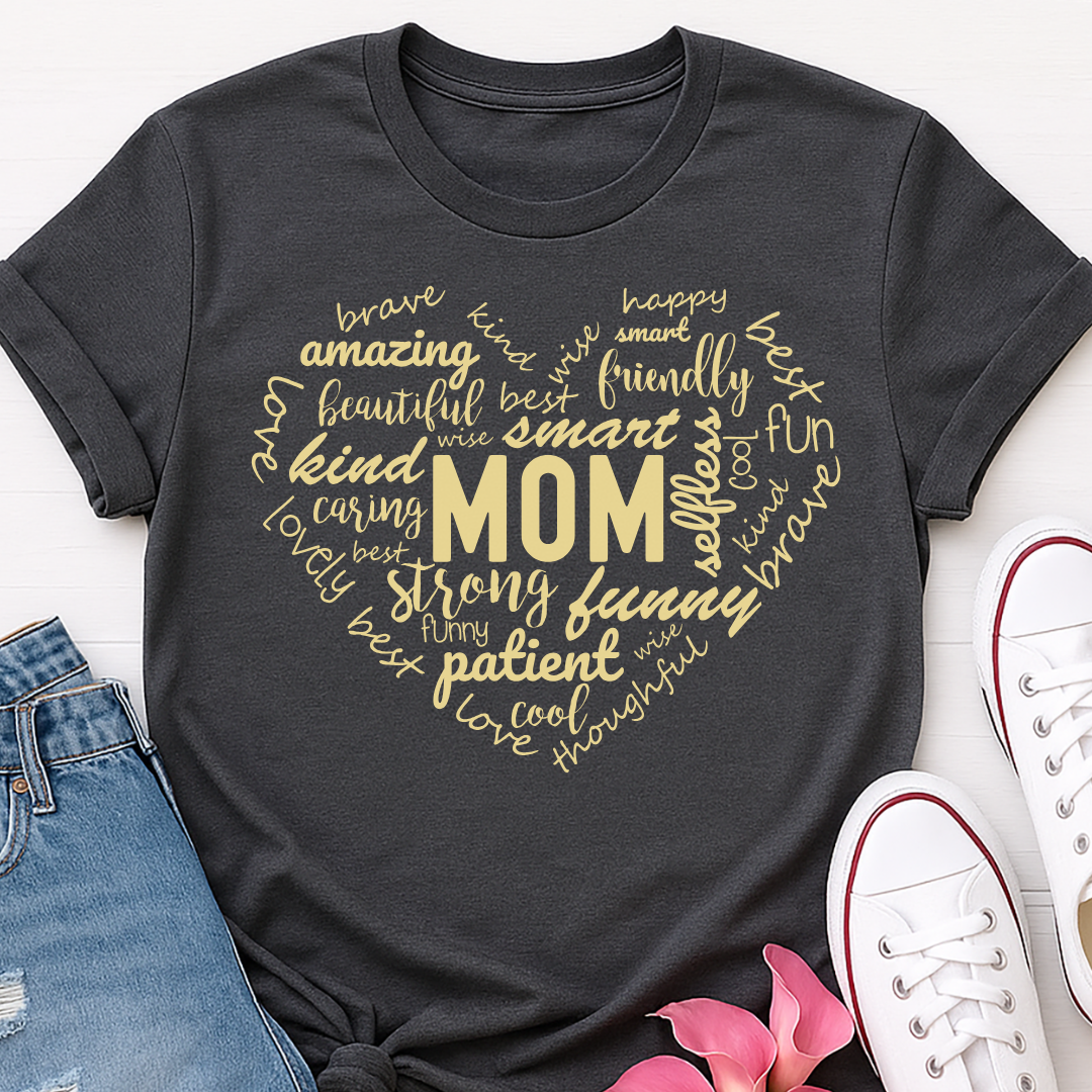 Amazing Mom Word Art T-shirt
