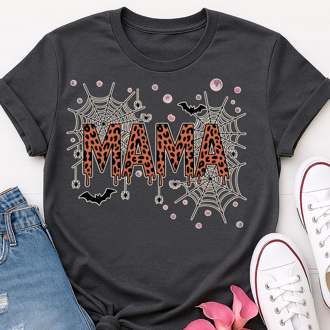 Mama Halloween Leopard T-shirt