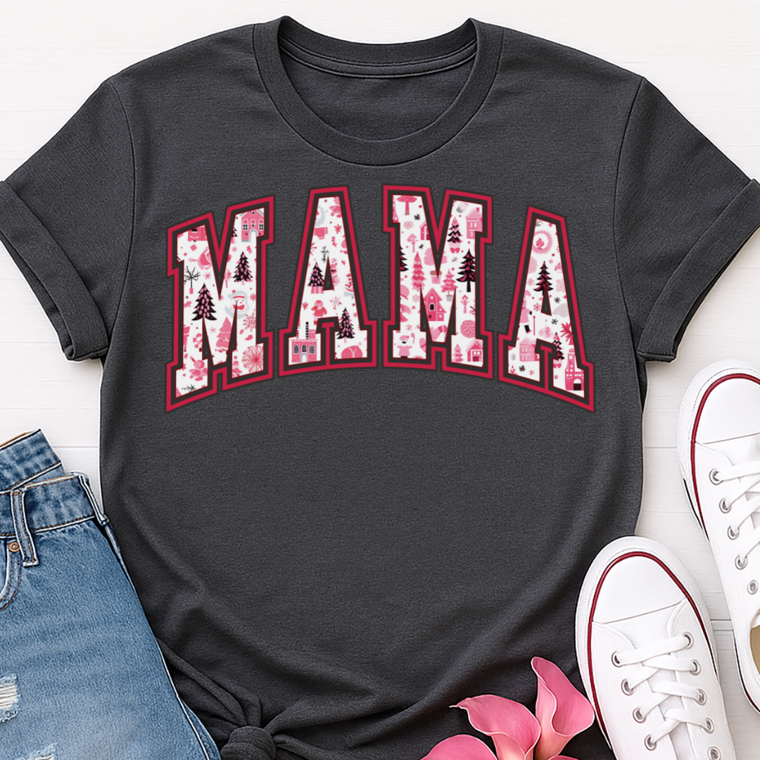 Mama Pink Christmas T-shirt